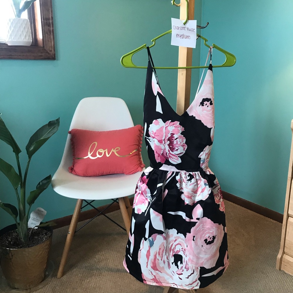 Floral Dress | Black and pink | wedding guest